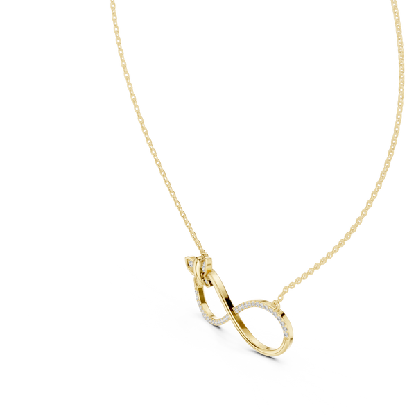 Eternal Butterfly Infinity Diamond Pendant