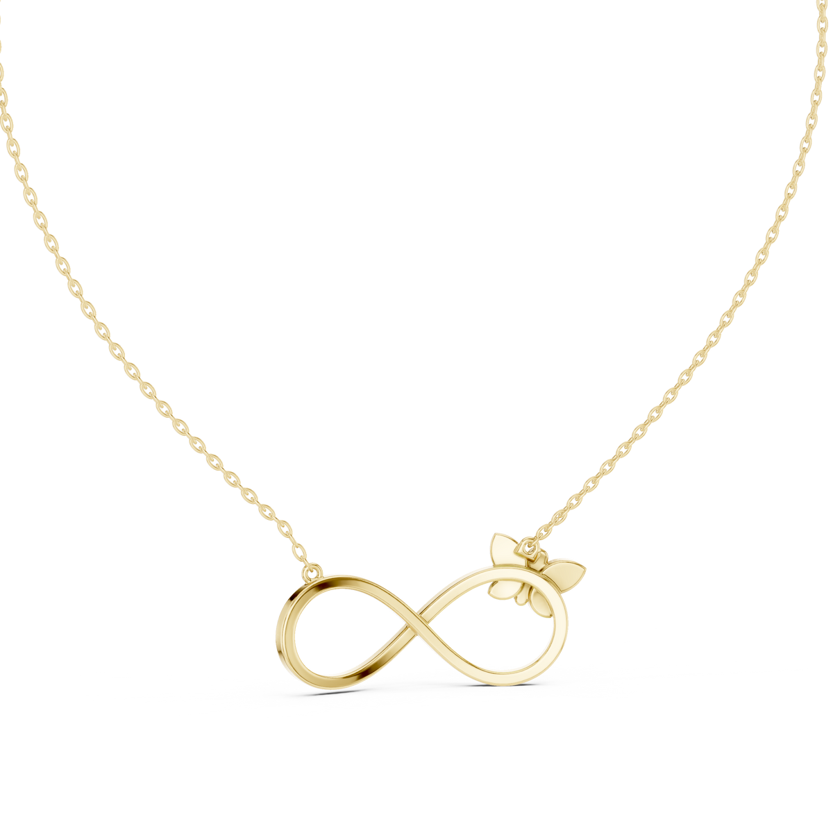 Eternal Butterfly Infinity Diamond Pendant