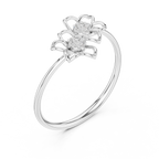 Duetto Twin Open-Petal Floral Diamond Ring