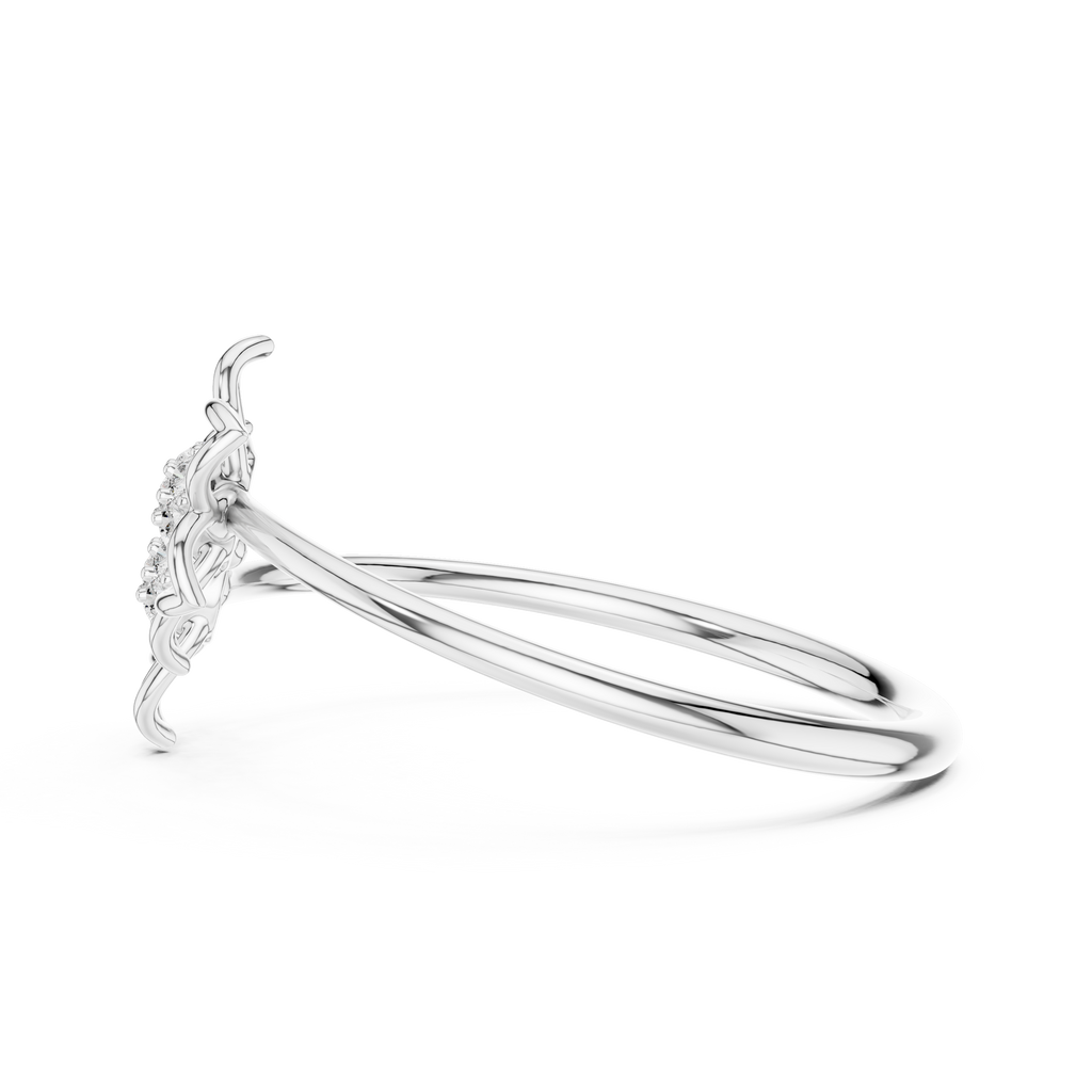 Duetto Twin Open-Petal Floral Diamond Ring