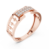 Cortina Double-Row Pavé Openwork Link Band Ring