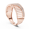 Cascade Diagonal Pavé Ladder Openwork Band Ring