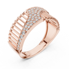 Cascade Diagonal Pavé Ladder Openwork Band Ring