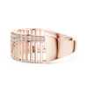 Cascade Diagonal Pavé Ladder Openwork Band Ring