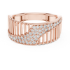 Cascade Diagonal Pavé Ladder Openwork Band Ring