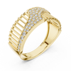 Cascade Diagonal Pavé Ladder Openwork Band Ring