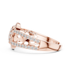 Aurora Oval Halo Cluster Diamond Split-Shank Ring