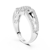 Aurora Oval Halo Cluster Diamond Split-Shank Ring