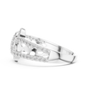 Aurora Oval Halo Cluster Diamond Split-Shank Ring