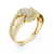 Aurora Oval Halo Cluster Diamond Split-Shank Ring