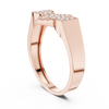 Trinity Pavé Cluster Geometric Bypass Ring