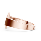 Trinity Pavé Cluster Geometric Bypass Ring