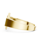 Trinity Pavé Cluster Geometric Bypass Ring