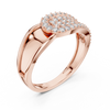 Luna Pavé Dome Teardrop Diamond Ring