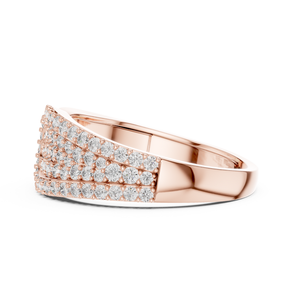 Luna Pavé Dome Teardrop Diamond Ring