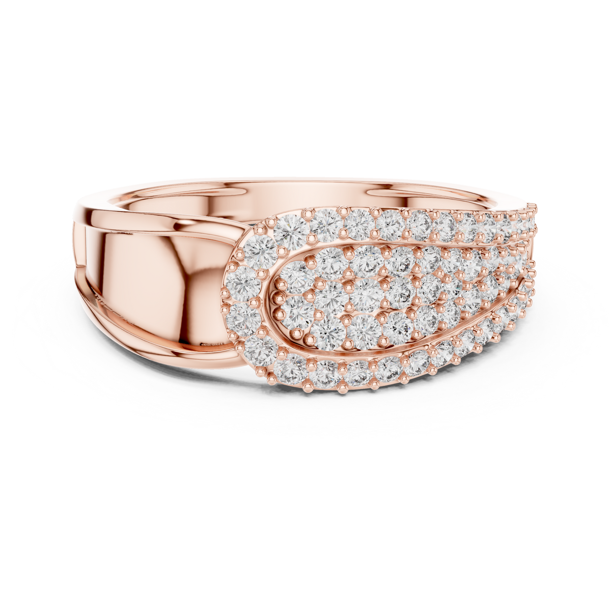 Luna Pavé Dome Teardrop Diamond Ring