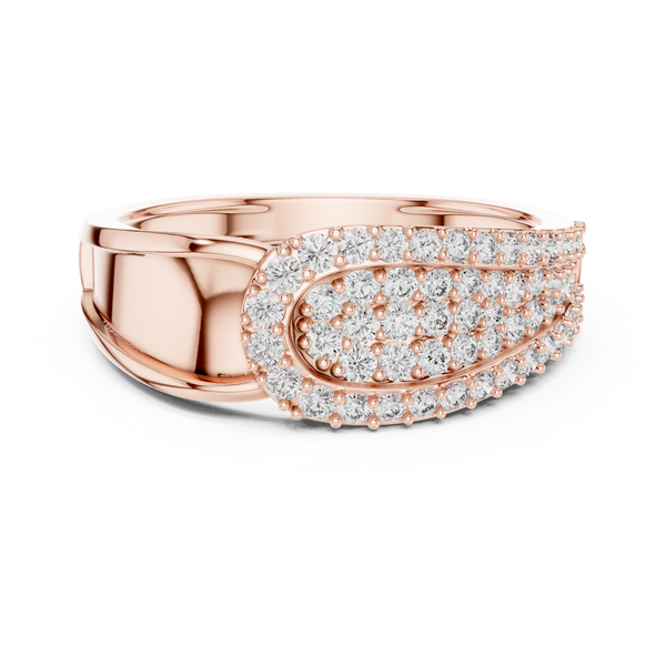 Luna Pavé Dome Teardrop Diamond Ring