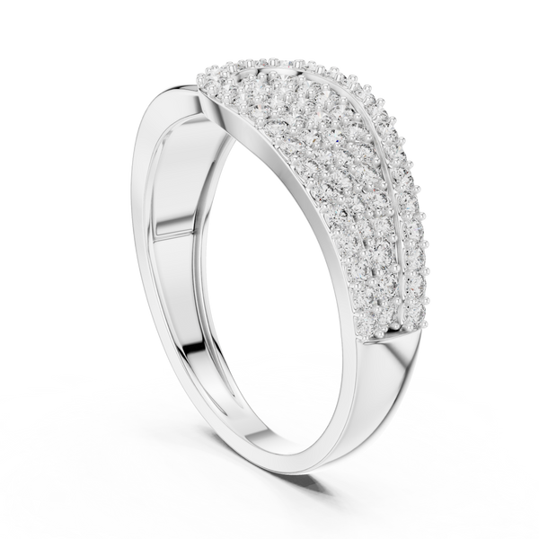 Luna Pavé Dome Teardrop Diamond Ring