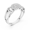 Luna Pavé Dome Teardrop Diamond Ring