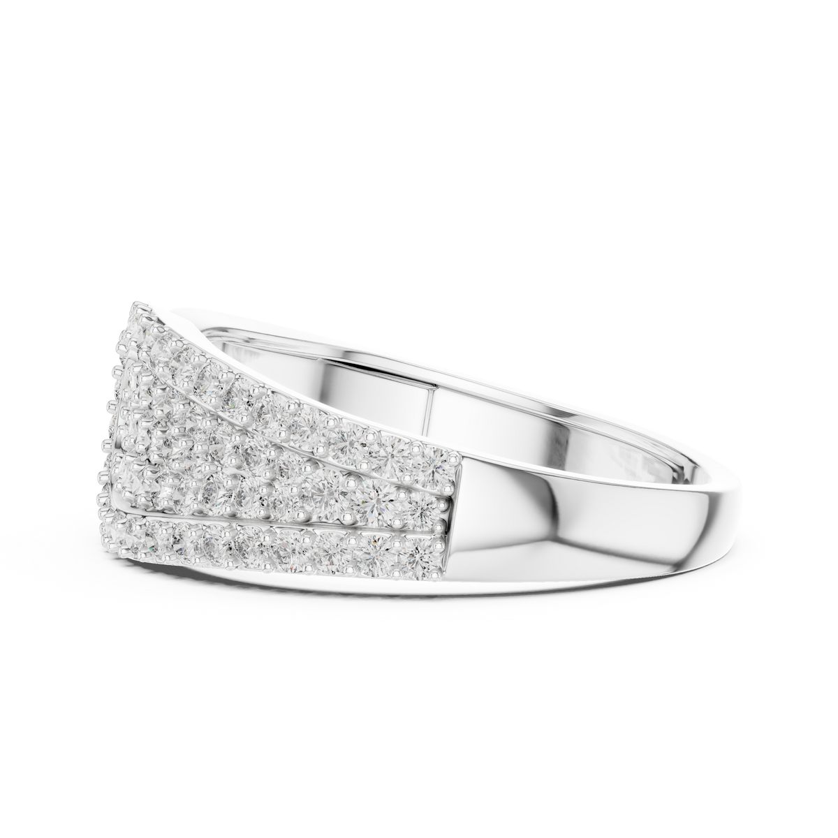 Luna Pavé Dome Teardrop Diamond Ring