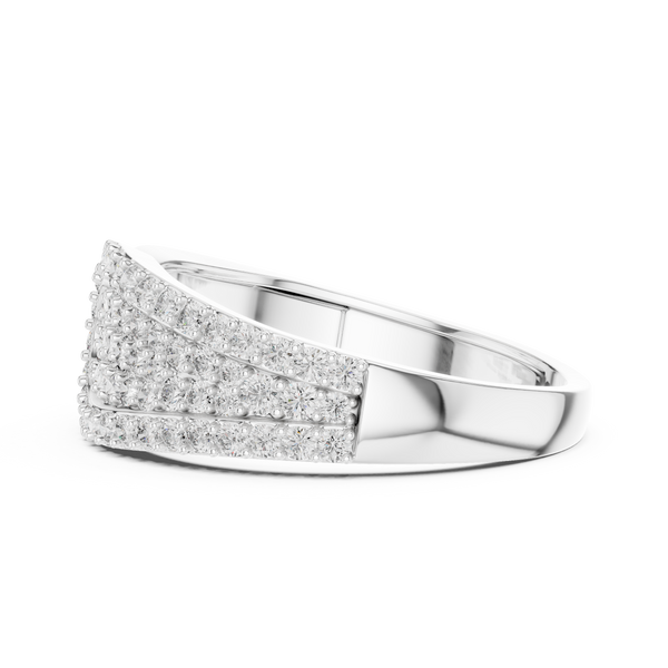 Luna Pavé Dome Teardrop Diamond Ring