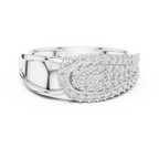 Luna Pavé Dome Teardrop Diamond Ring