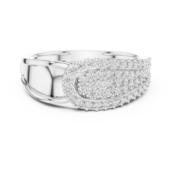 Luna Pavé Dome Teardrop Diamond Ring