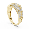 Luna Pavé Dome Teardrop Diamond Ring