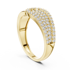 Luna Pavé Dome Teardrop Diamond Ring