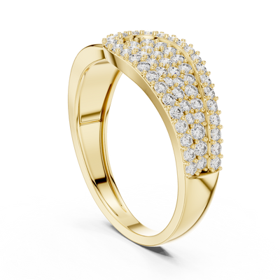 Luna Pavé Dome Teardrop Diamond Ring
