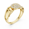 Luna Pavé Dome Teardrop Diamond Ring