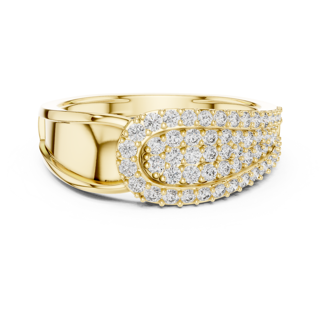 Luna Pavé Dome Teardrop Diamond Ring