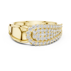 Luna Pavé Dome Teardrop Diamond Ring