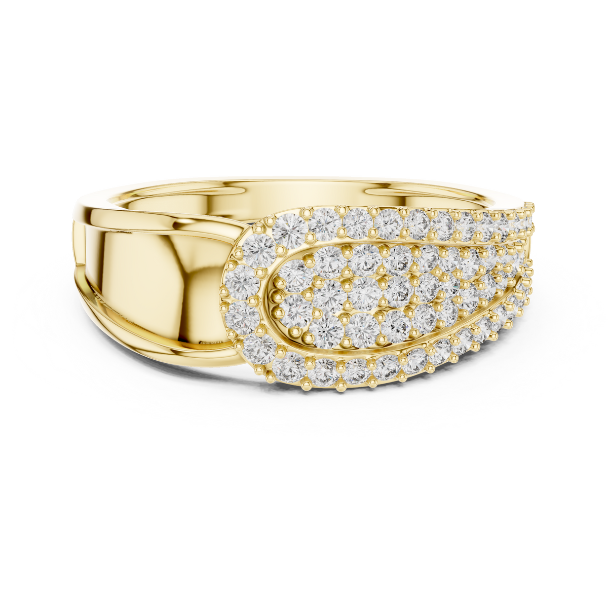 Luna Pavé Dome Teardrop Diamond Ring