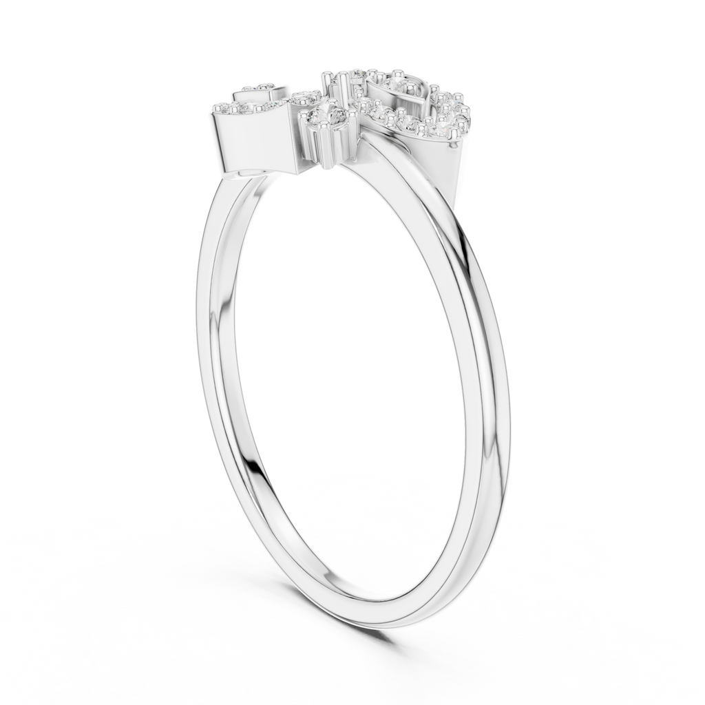Willow Twin Leaf Silver Ring