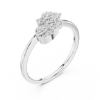 Willow Twin Leaf Silver Ring