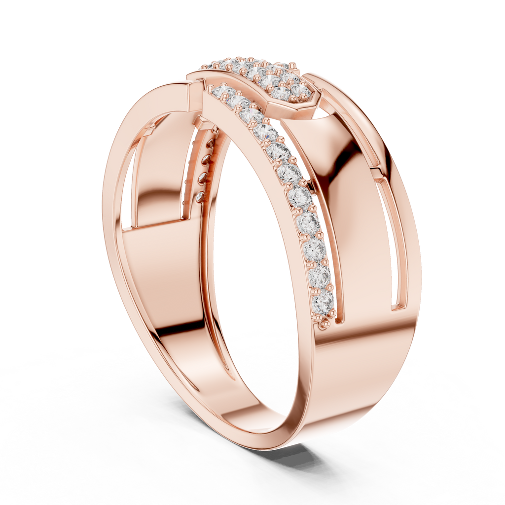 Nexus Interlocking Link Diamond Band Ring