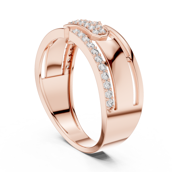 Nexus Interlocking Link Diamond Band Ring
