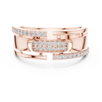 Nexus Interlocking Link Diamond Band Ring