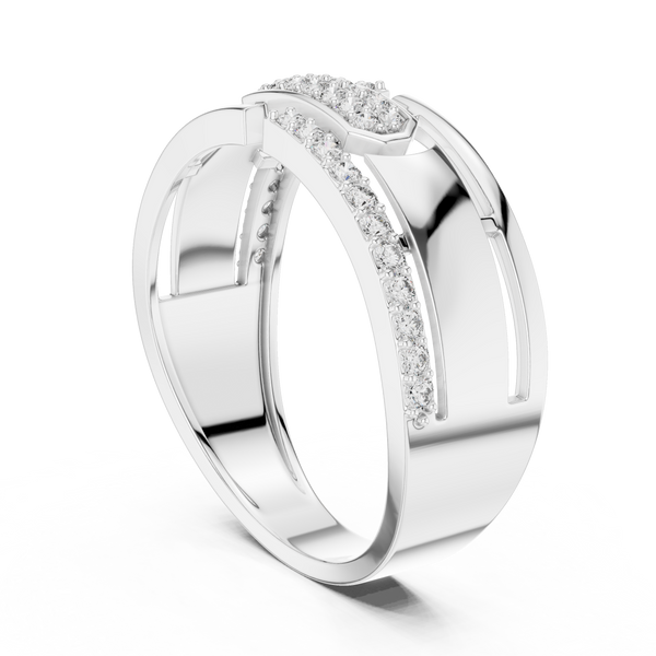 Nexus Interlocking Link Diamond Band Ring