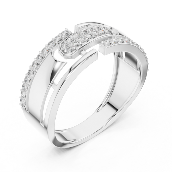 Nexus Interlocking Link Diamond Band Ring