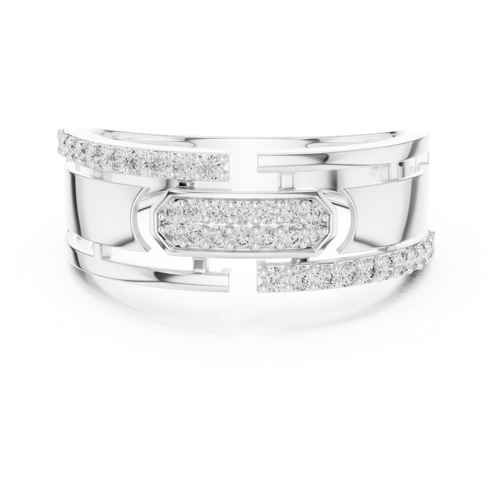 Nexus Interlocking Link Diamond Band Ring