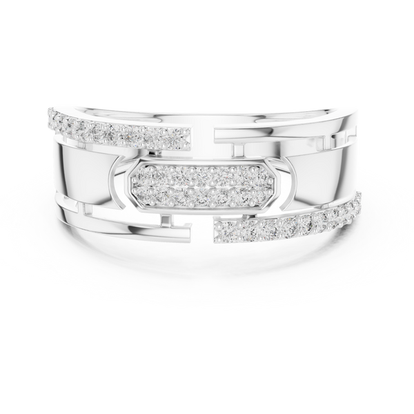 Nexus Interlocking Link Diamond Band Ring