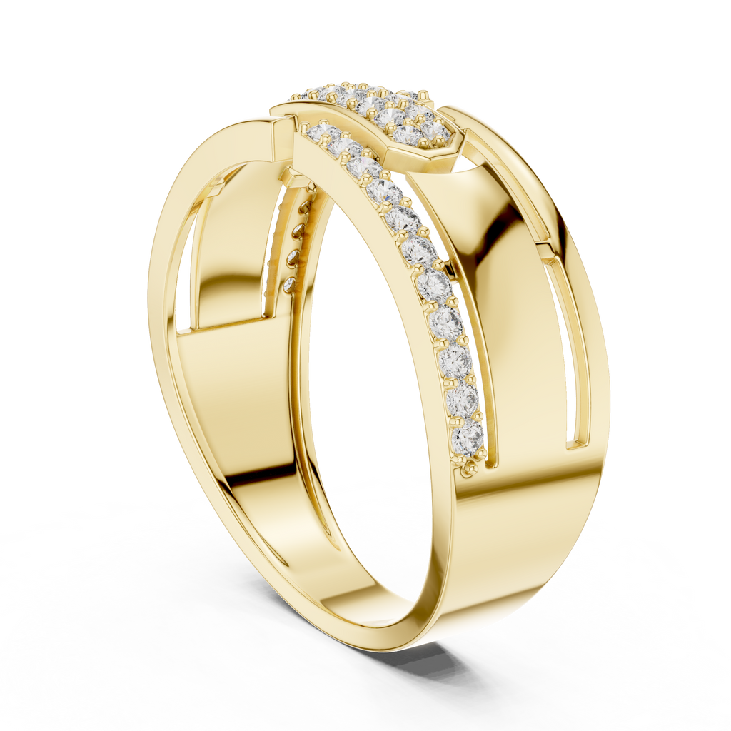 Nexus Interlocking Link Diamond Band Ring
