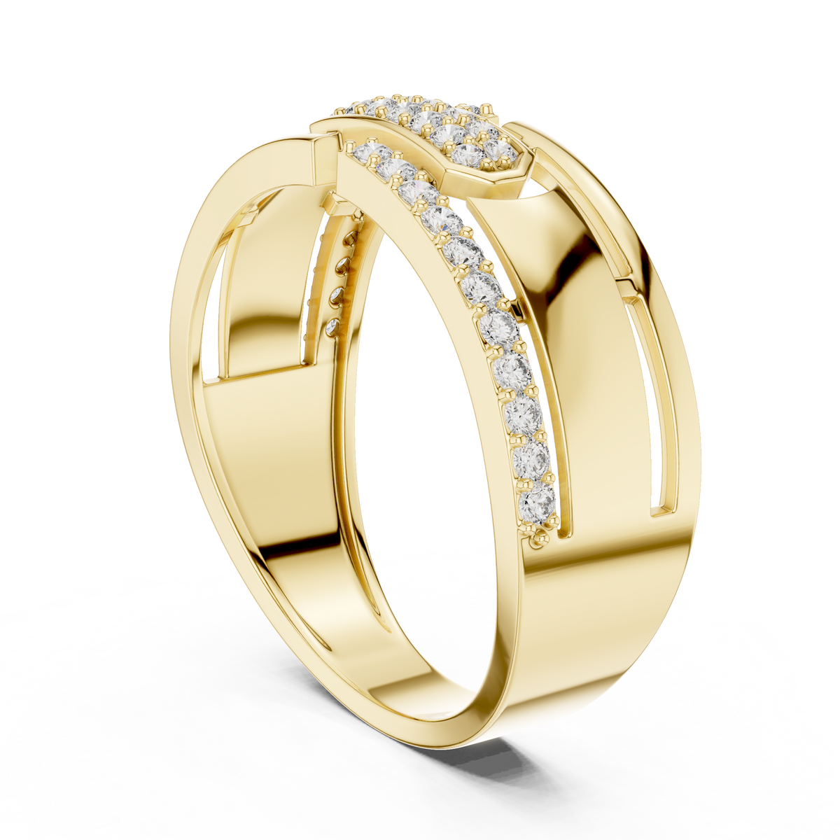 Nexus Interlocking Link Diamond Band Ring