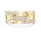 Nexus Interlocking Link Diamond Band Ring