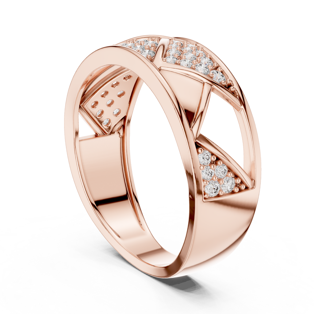 Trellis Crisscross Pavé Diamond Band Ring