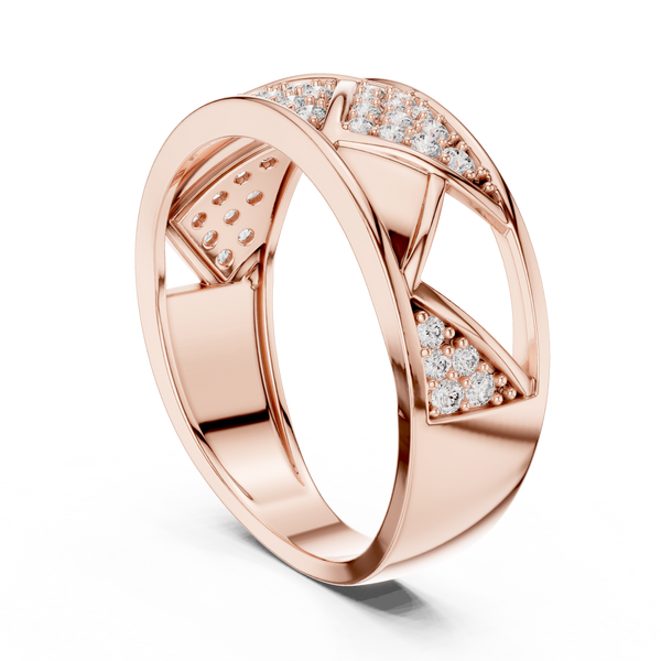 Trellis Crisscross Pavé Diamond Band Ring