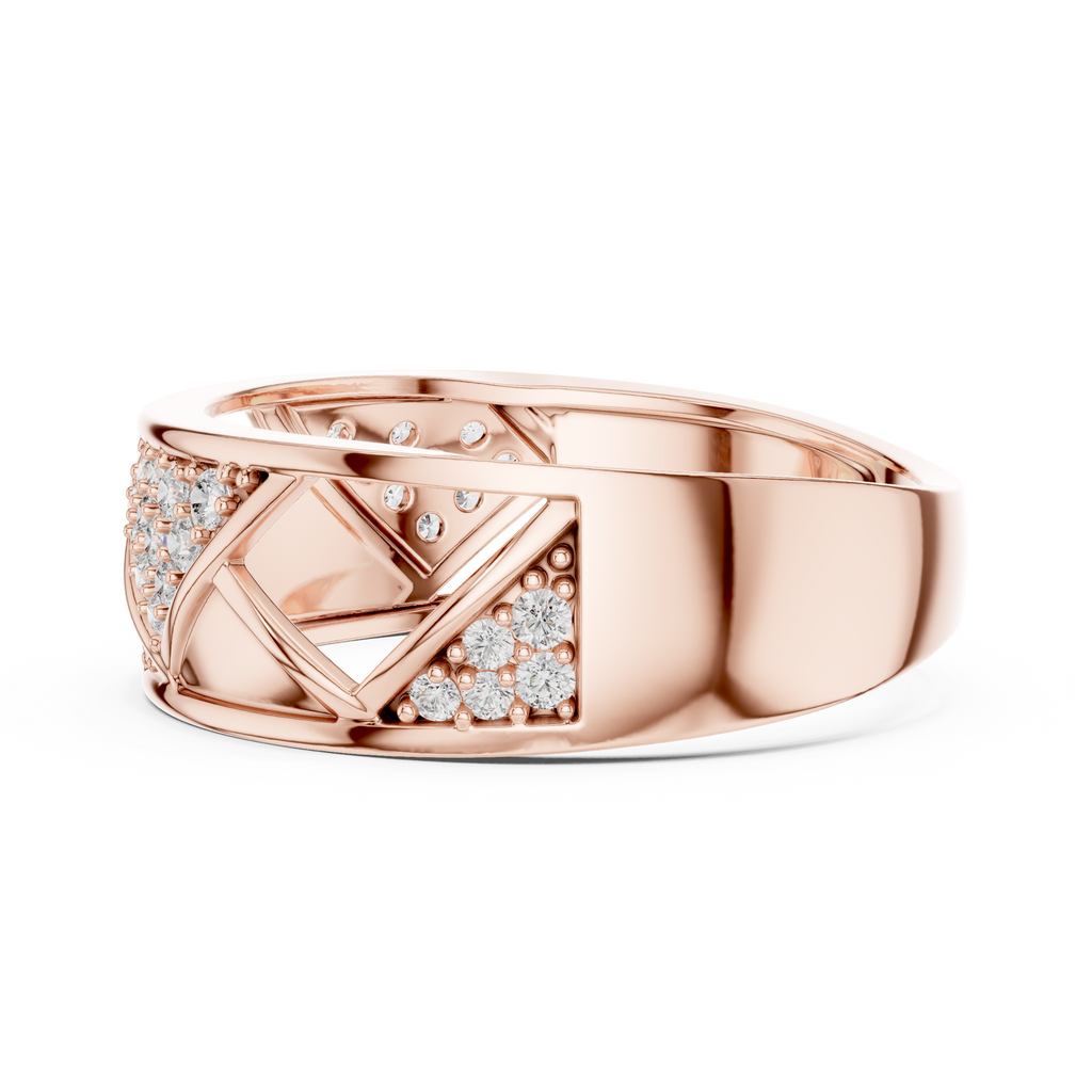 Trellis Crisscross Pavé Diamond Band Ring