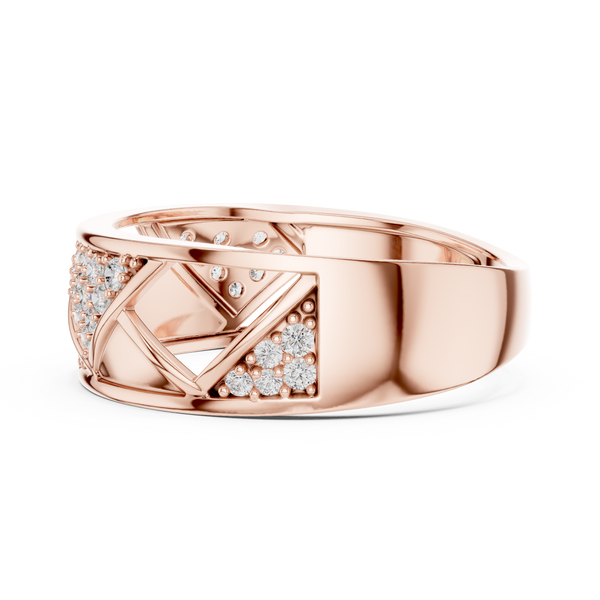 Trellis Crisscross Pavé Diamond Band Ring